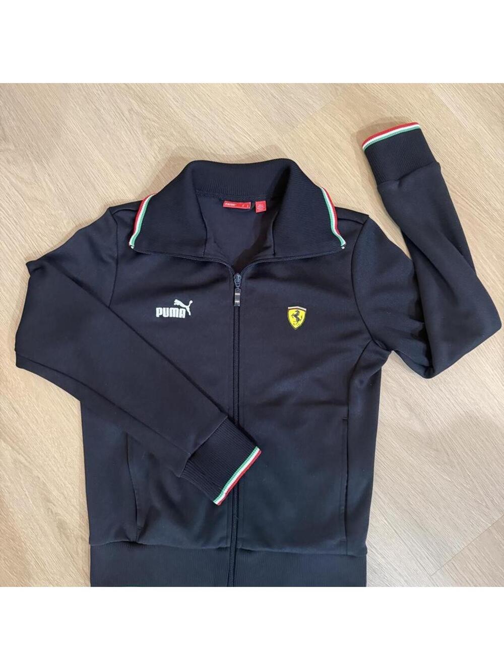 Y2K Vintage Puma x Scuderia Ferrari Black Track Jacket Medium